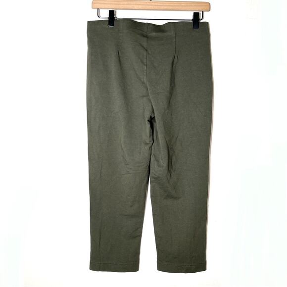 J. Jill army green elastic waist slim leg cropped casual pants size XS B143 - Picture 4 of 4